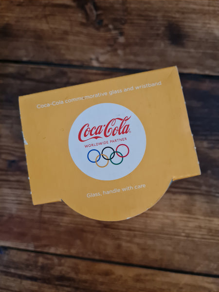 Collectable London 2012 Olympics, McDonalds Coca Cola glass in yellow