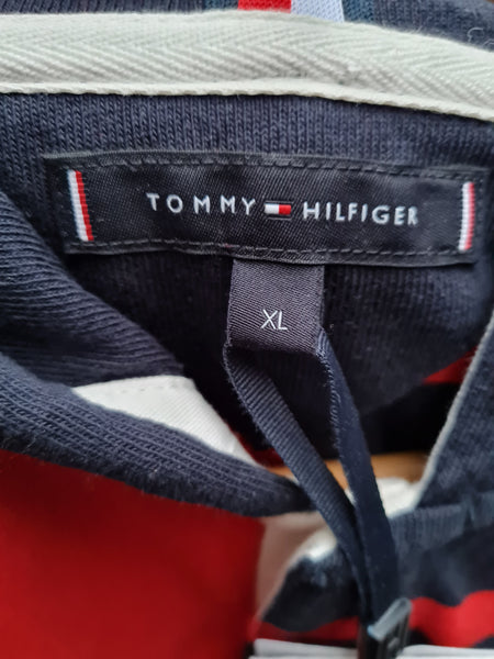 Tommy Hilfiger relaxed stripe hoody sky captain multi new with tags