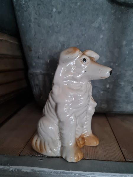 Ceramic dog Collie Dog Ornament 1950s
