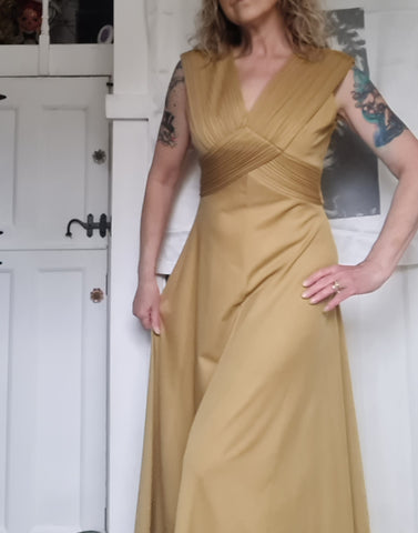 Vintage ball gown by Carnegie London 60s 70s full length dress