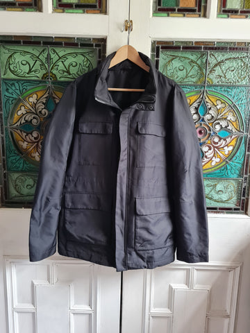 Mens DKNY black field jacket, utility jacket size L