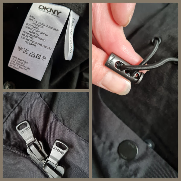 Mens DKNY black field jacket, utility jacket size L