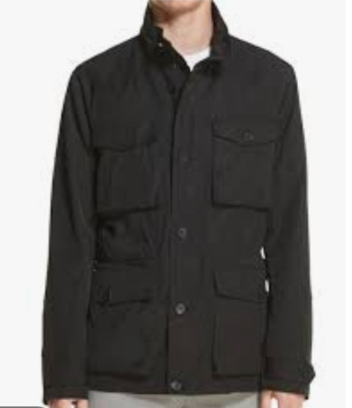 Mens DKNY black field jacket, utility jacket size L